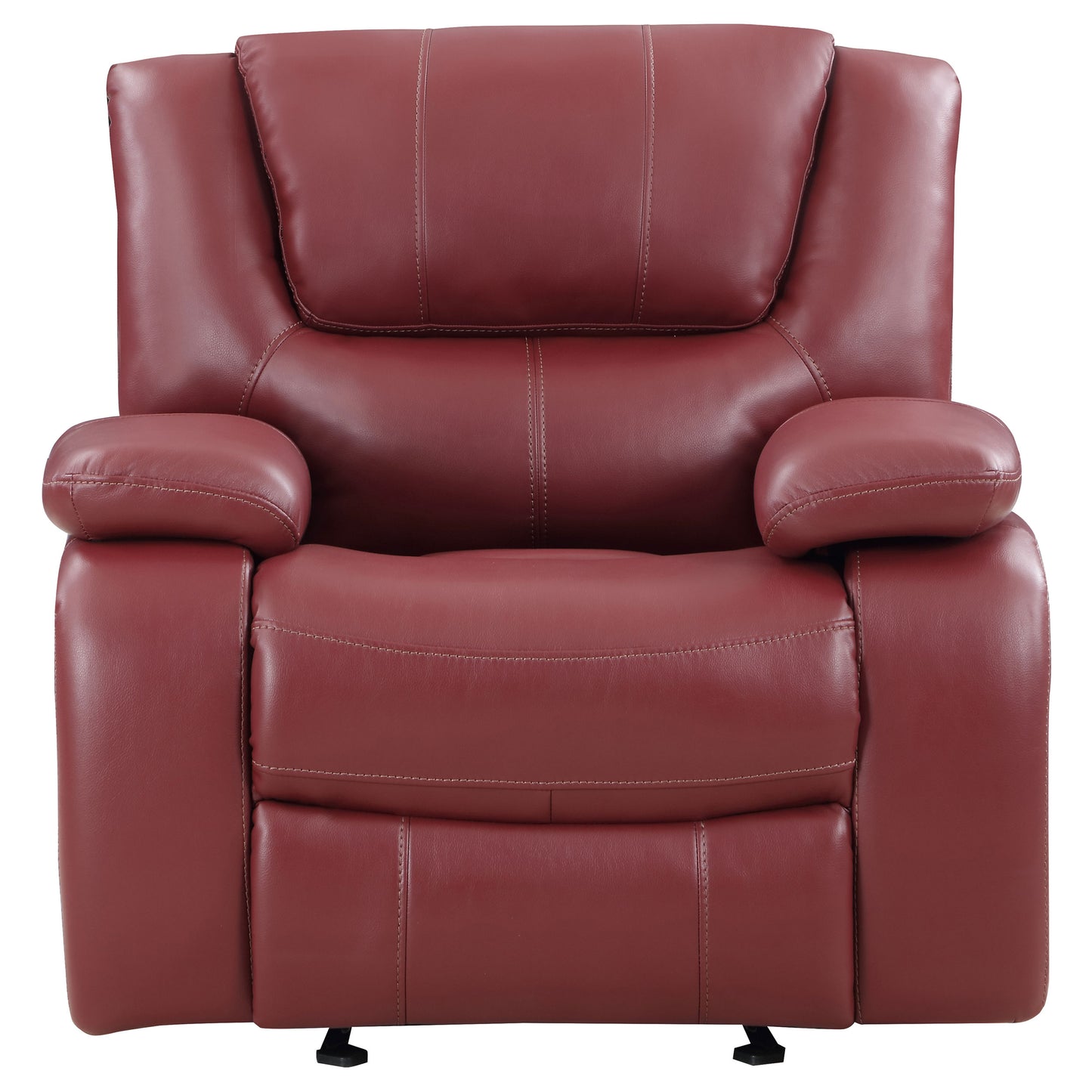 Camila Upholstered Glider Recliner Chair Red