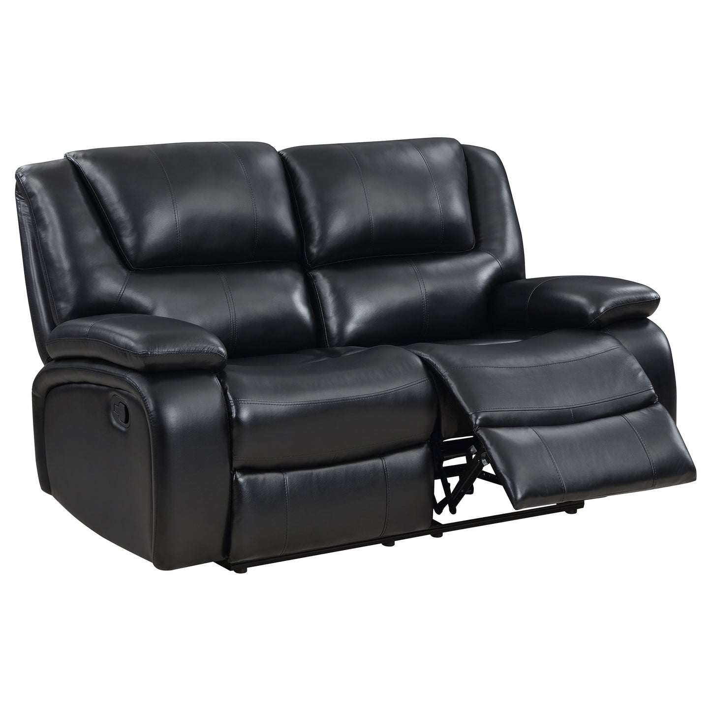 Camila 3-piece Upholstered Motion Reclining Sofa Set Black