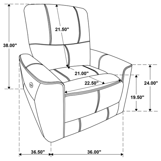 Greenfield 3-piece Power Reclining Sofa Set Saddle Brown