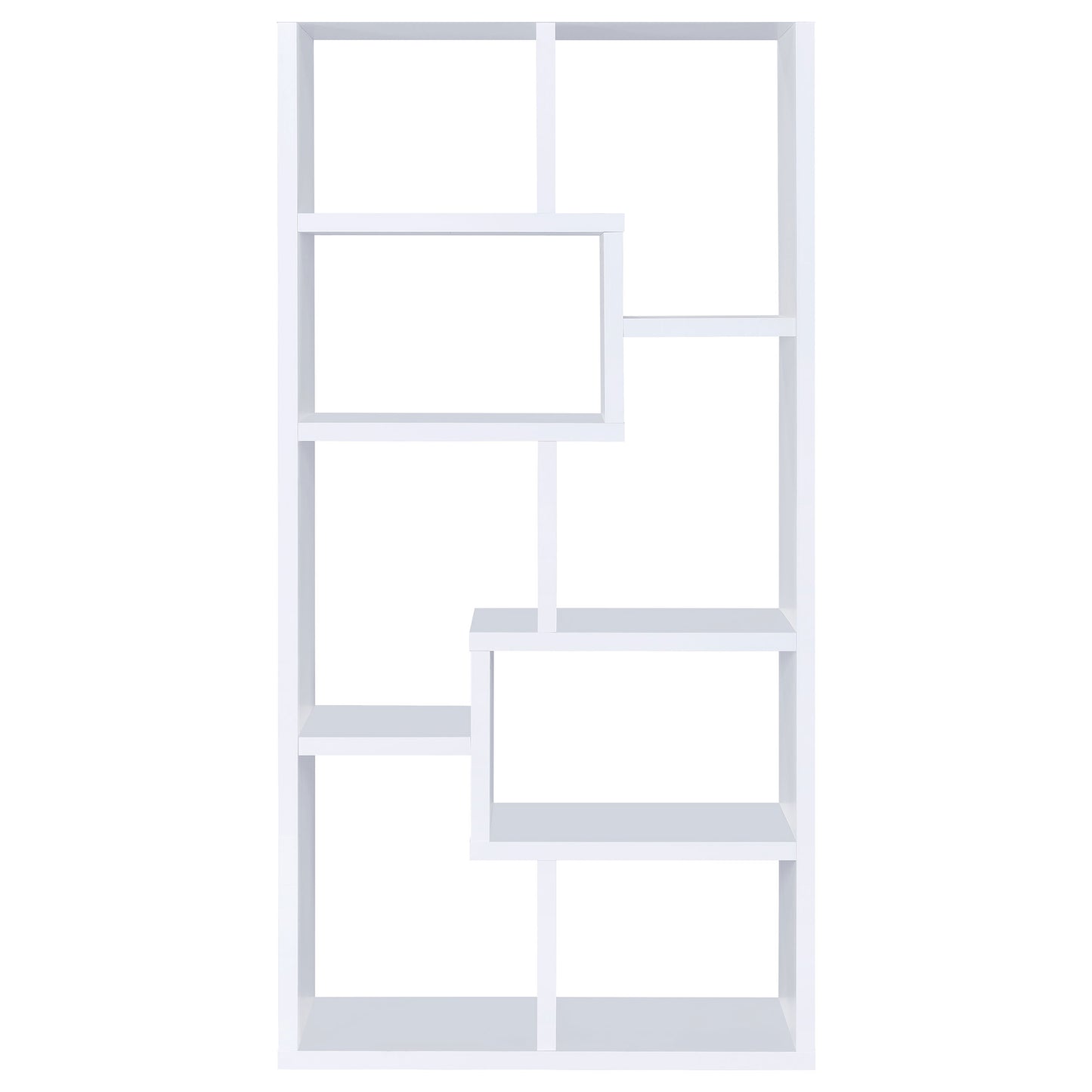 Theo 71-inch 6-shelf Bookshelf White