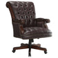 Calloway Upholstered Executive Office Desk Chair Dark Brown