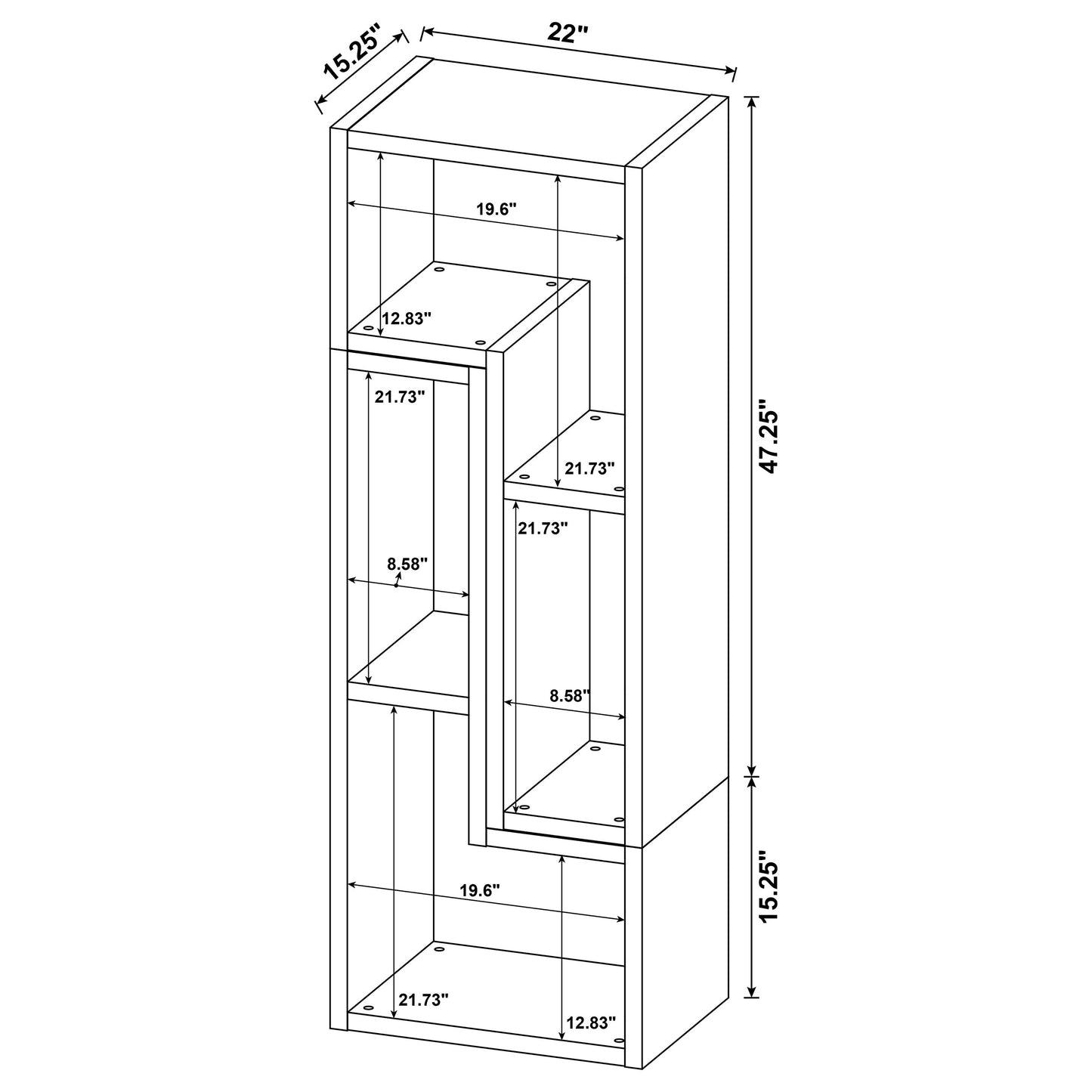 Velma Multipurpose TV Stand and Bookshelf Cappuccino