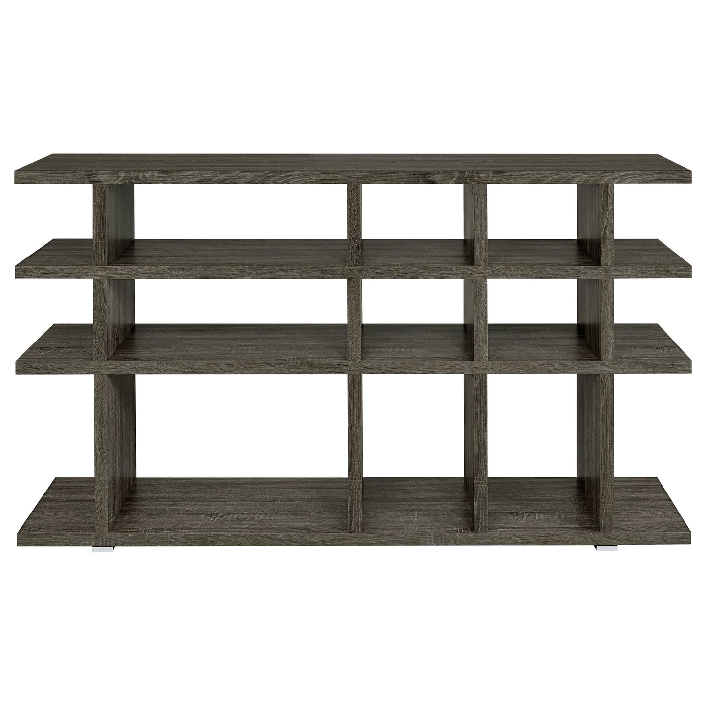 Santos 63-inch 3-shelf Console Bookcases Weathered Grey