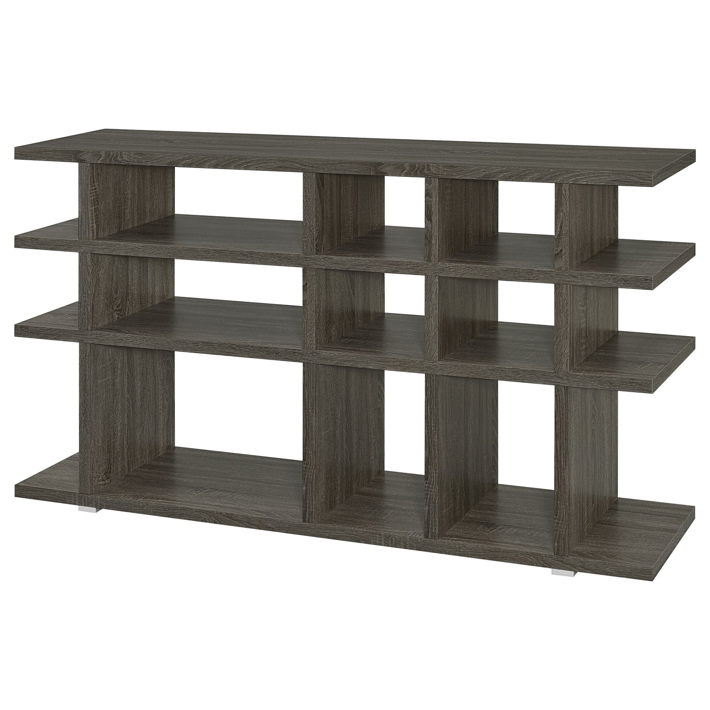 Santos 63-inch 3-shelf Console Bookcases Weathered Grey