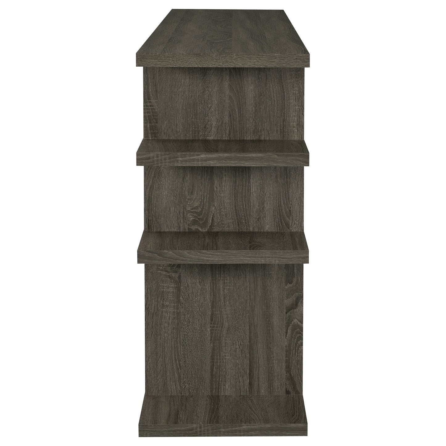 Santos 63-inch 3-shelf Console Bookcases Weathered Grey