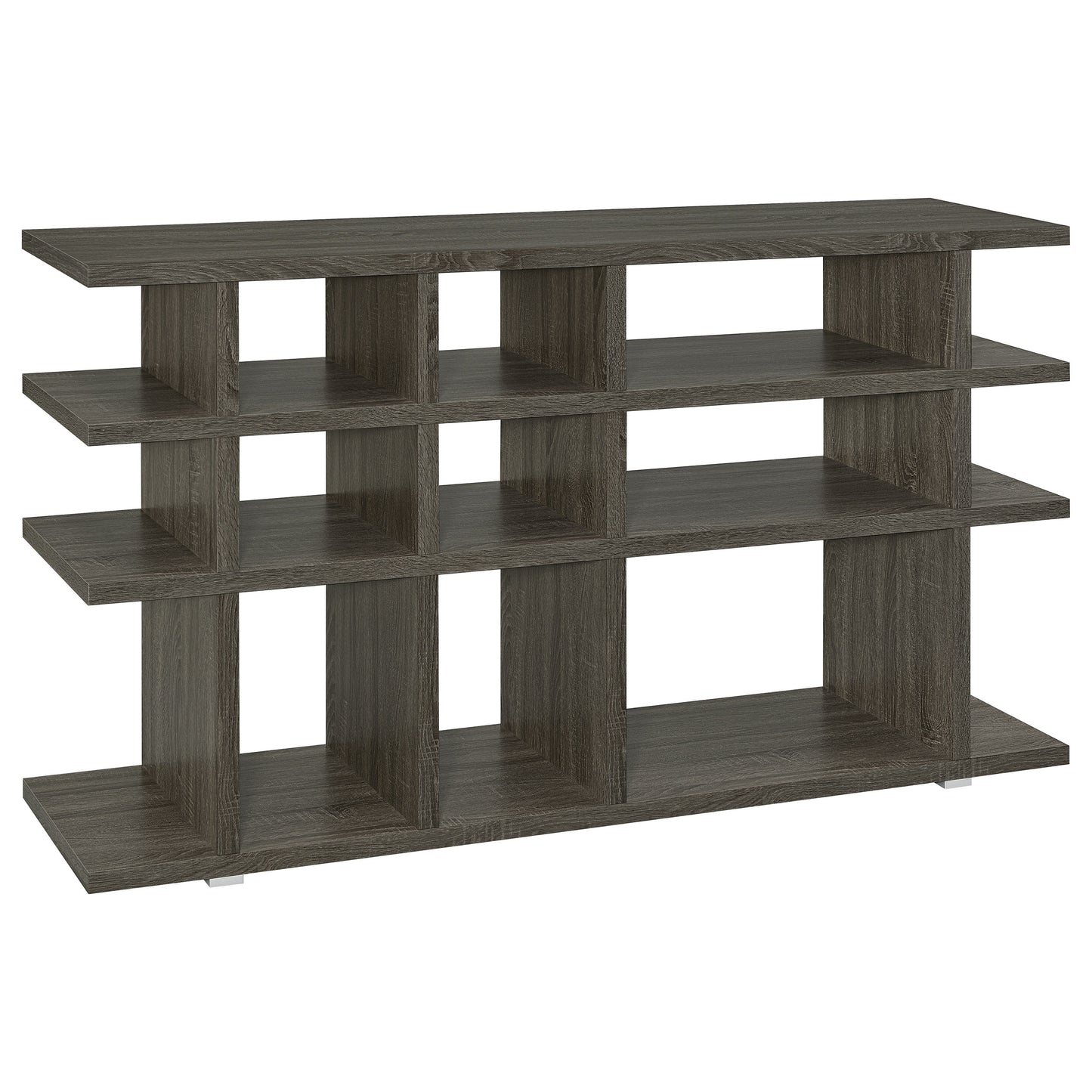 Santos 63-inch 3-shelf Console Bookcases Weathered Grey