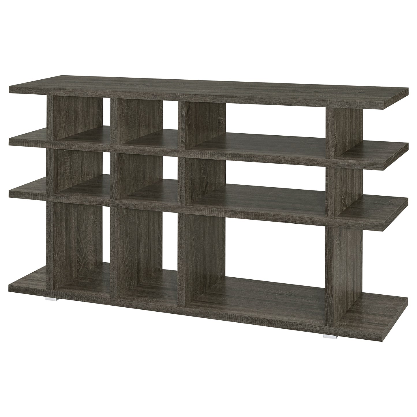 Santos 63-inch 3-shelf Console Bookcases Weathered Grey