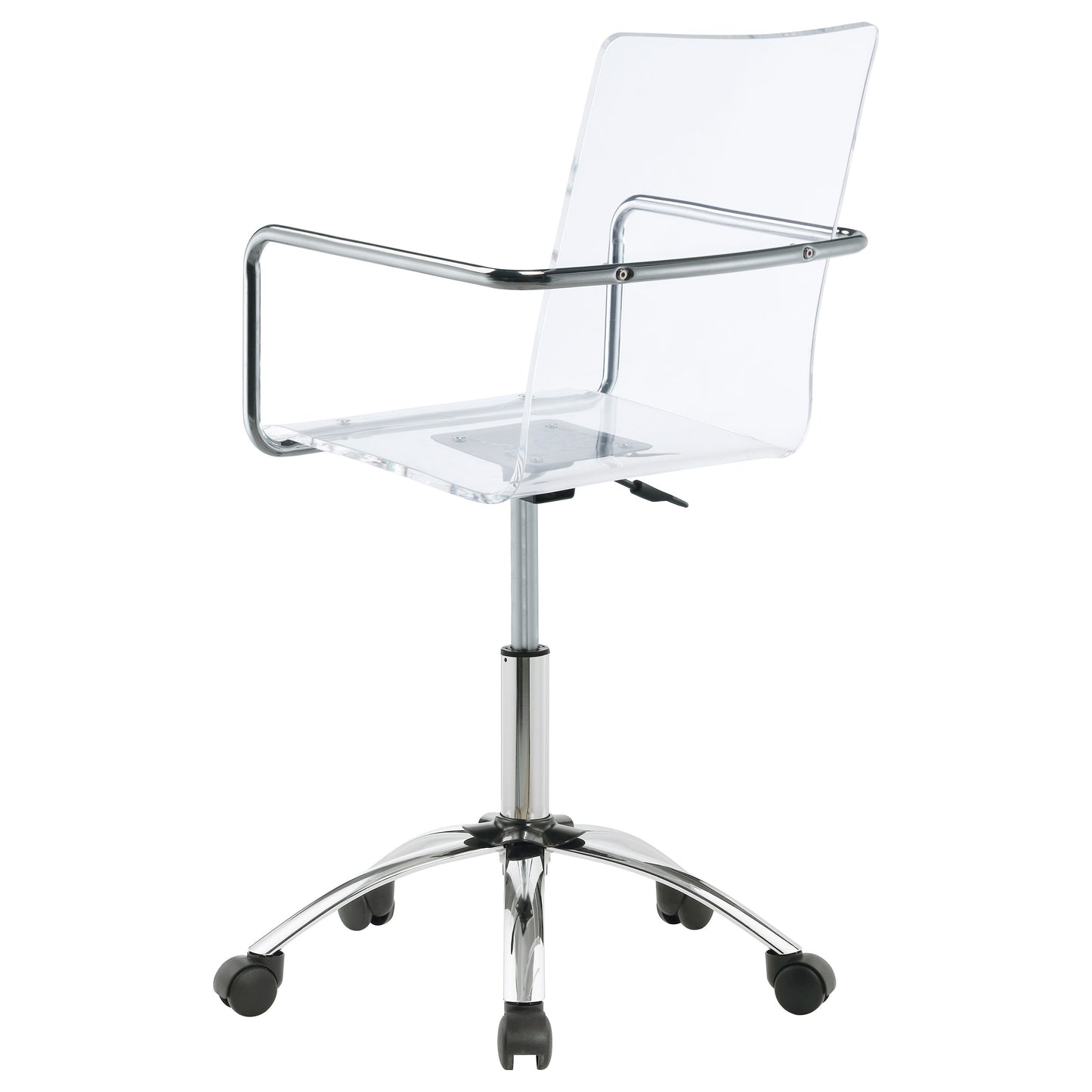 Amaturo Acrylic Adjustable Home Office Desk Chair Clear