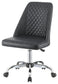 Althea Upholstered Adjustable Home Office Desk Chair Grey