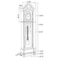 Diggory Grandfather Clock with Adjustable Chime Brown Red