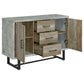 Abelardo 3-drawer Engineered Wood Cabinet Weathered Oak