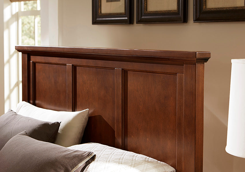 FULL ,QUEEN, & KING MANSION BED - CHERRY FINISH