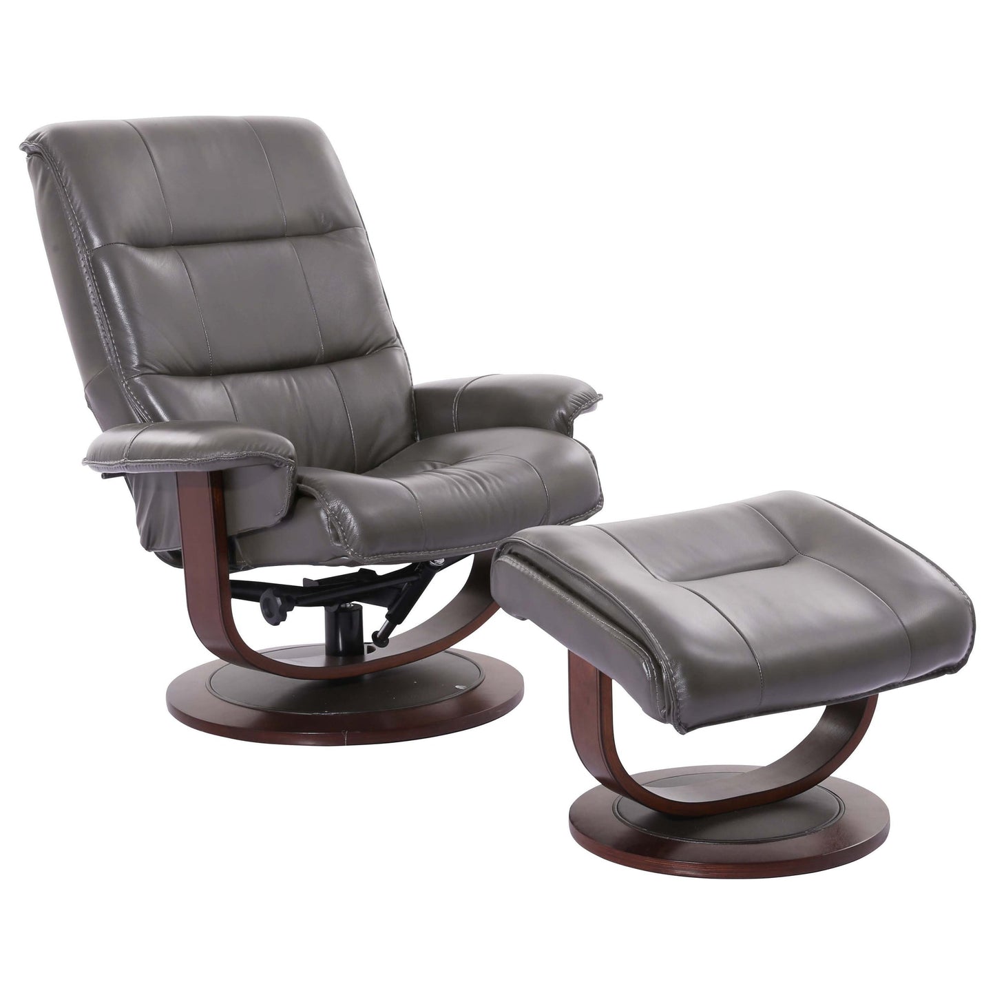 KNIGHT - ICE MANUAL RECLINING SWIVEL CHAIR AND OTTOMAN