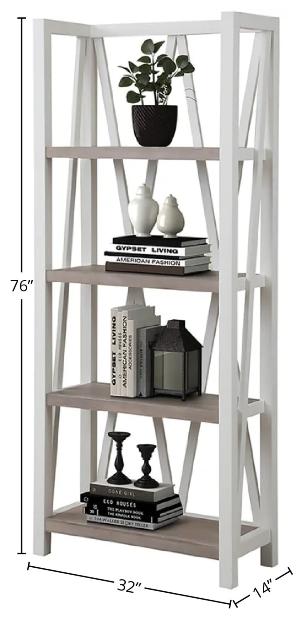 AMERICANA MODERN - COTTON ETAGERE BOOKCASE