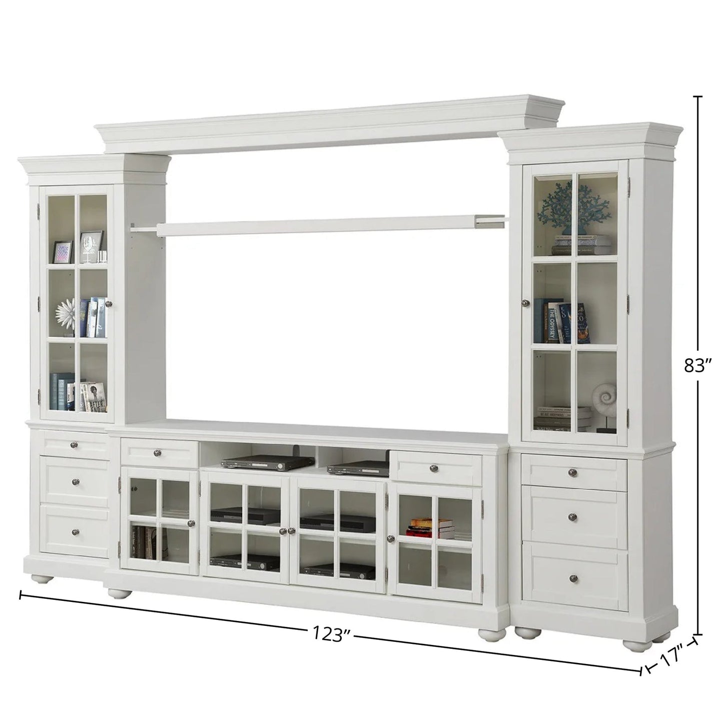 CAPE COD 4-PIECE 76" ENTERTAINMENT WALL