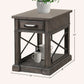 SUNDANCE - SMOKEY GREY CHAIRSIDE TABLE