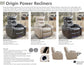 ORIGIN POWER - LINEN POWER HOME THEATER RECLINER