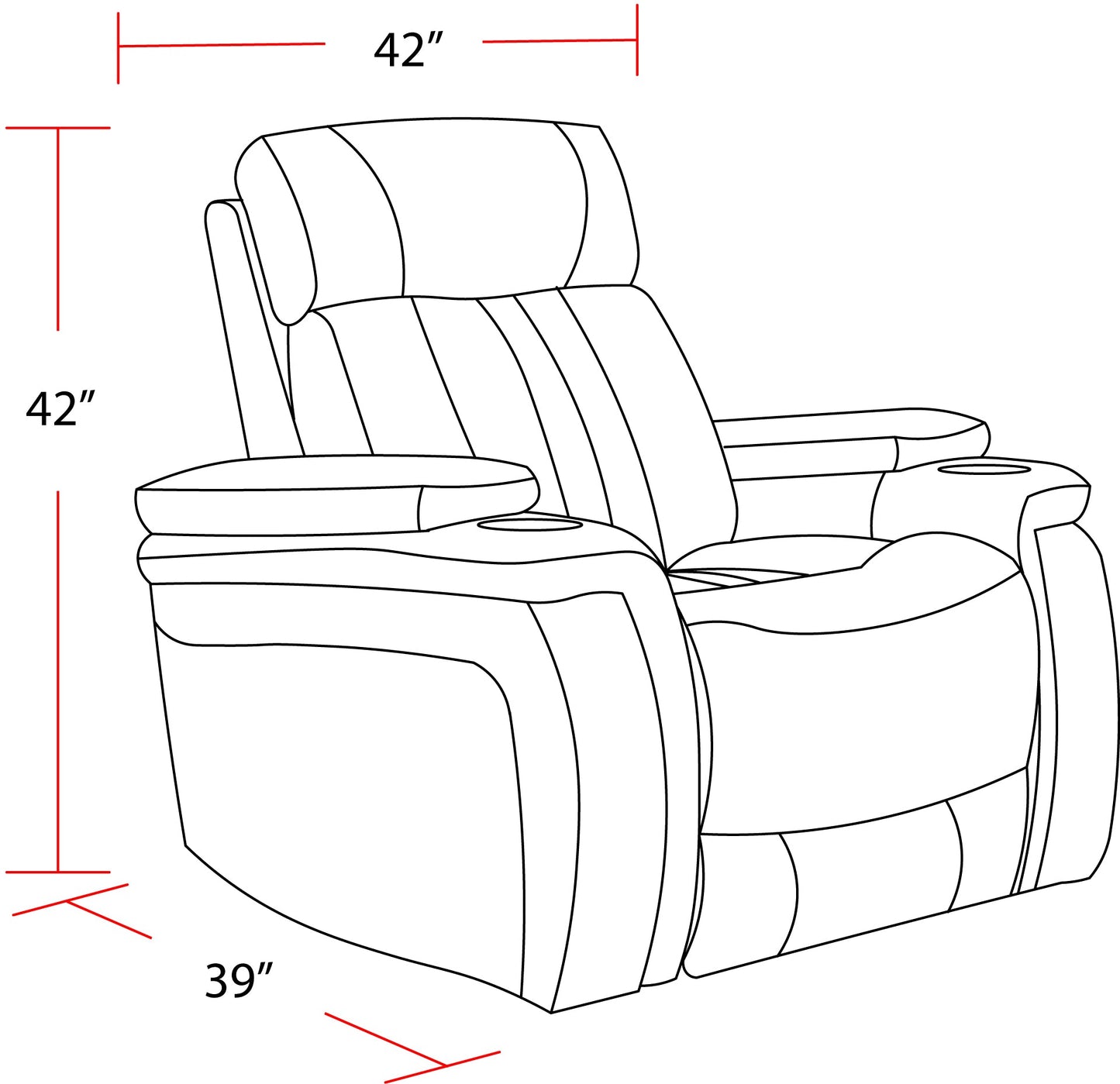 ROYCE - FANTOM IVORY POWER RECLINER