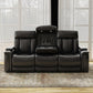 ROYCE - MIDNIGHT POWER DROP DOWN CONSOLE SOFA