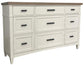 AMERICANA MODERN BEDROOM 9 DRAWER DRESSER