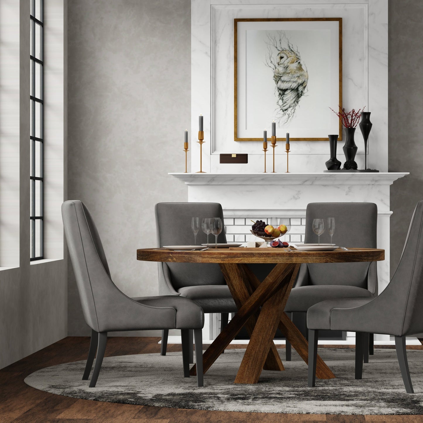 CROSSINGS DOWNTOWN 60” ROUND DINING TABLE