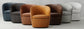 BAROLO - VINTAGE WHISKEY SWIVEL CLUB CHAIR