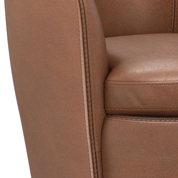 BAROLO - VINTAGE WHISKEY SWIVEL CLUB CHAIR