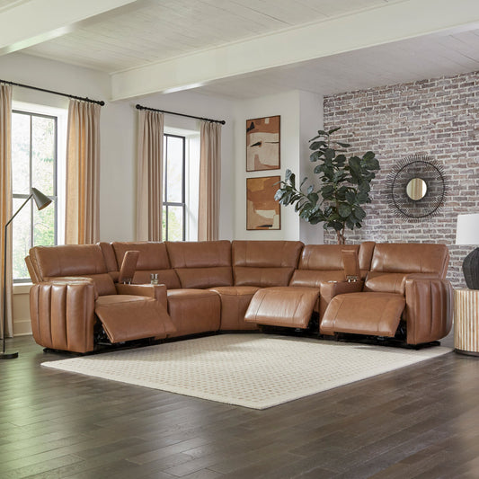 MODESTO - SABLE 7PC MODULAR POWER RECLINING SECTIONAL WITH POWER ADJUSTABLE HEADRESTS