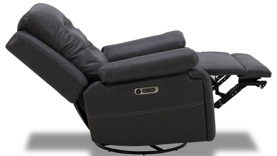 CALDWELL - TAHOE CHARCOAL POWER SWIVEL GLIDER RECLINER