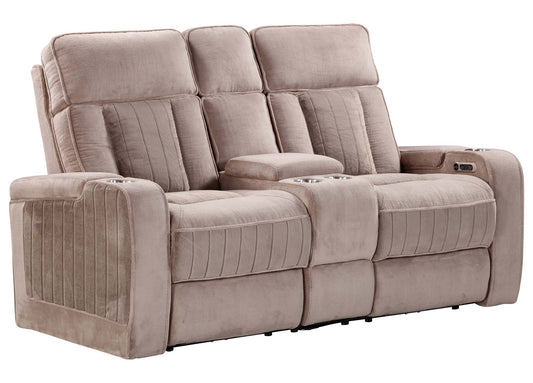 EQUINOX - MUSHROOM POWER CONSOLE LOVESEAT WITH POWER HEADRESTS