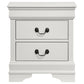 Louis Philippe 2-drawer Nightstand Bedside Table White