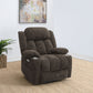 Houston Upholstered Power Lift Recliner Chair Dark Brown