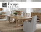 ESCAPE DINING 84" RECTANGULAR TABLE W/ 2X 18" LEAVES