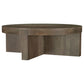 Kinkaid Round Solid Mango Wood Coffee Table Brown