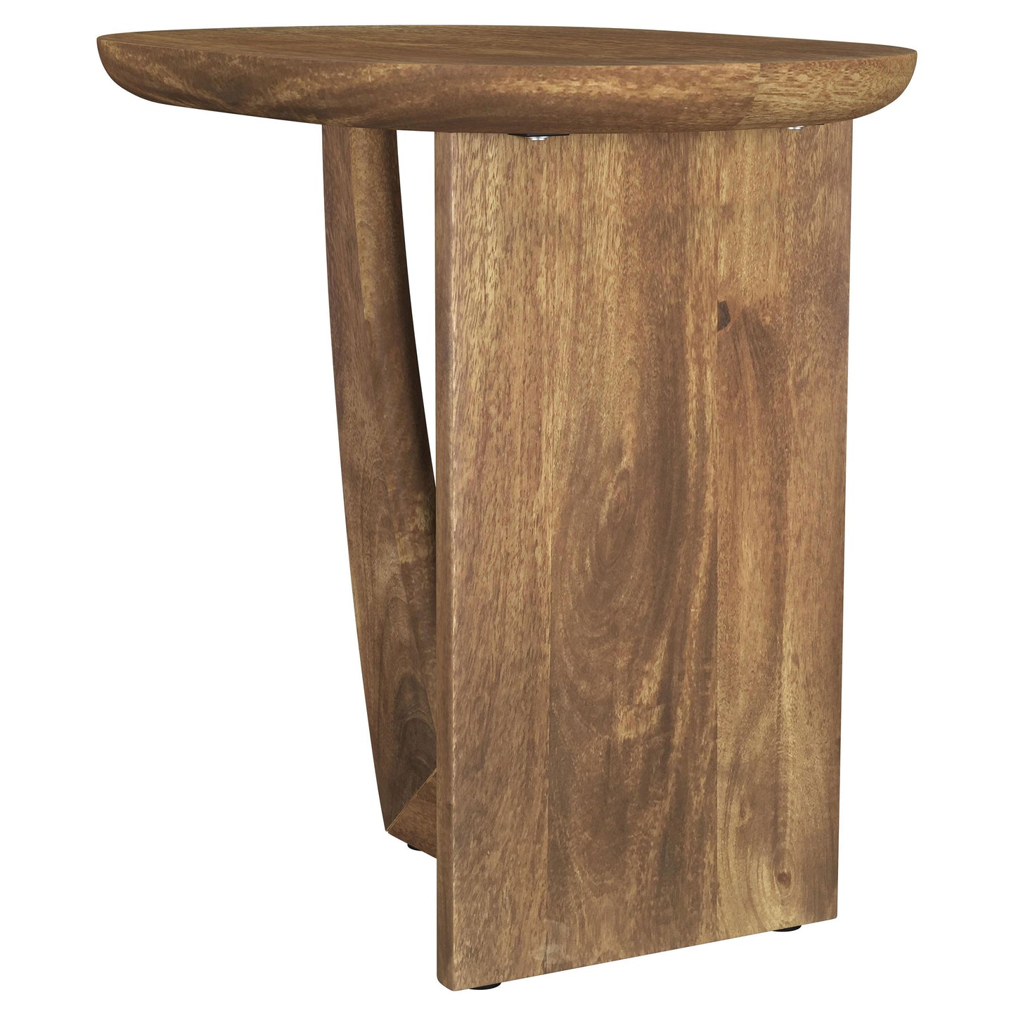 Fletcher Oval Solid Mango Wood Accent Side Table Brown