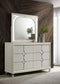 Olivia 6-drawer Dresser and LED Mirror Pearl White