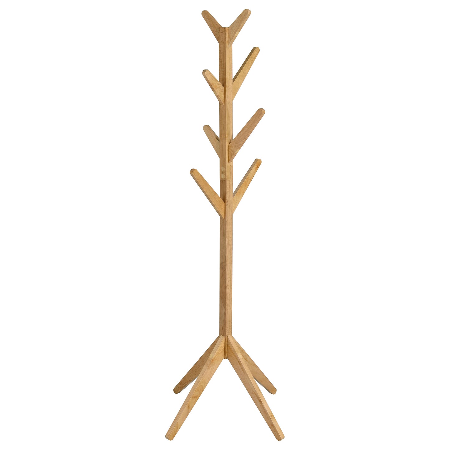 Margaret Solid Wood Coat Rack Clothing Hanger Natural Oak