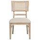 Kailani Radio Weave Cane Dining Side Chair Beige Oak