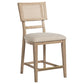 Kailani Radio Weave Cane Counter Dining Side Chair Beige Oak