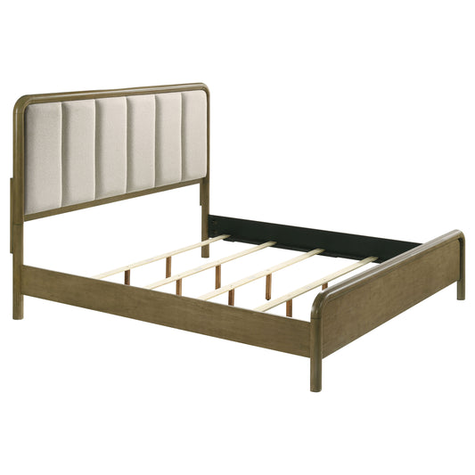 Amsbury 59-inch Upholstered Queen Bed Nutmeg