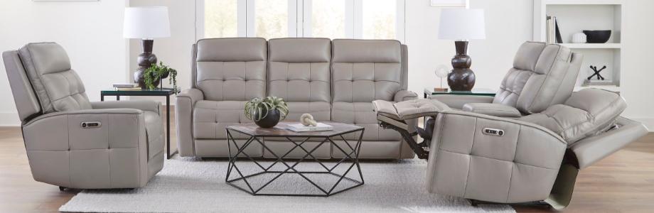 CANTERBURY - PEWTER POWER ZERO GRAVITY CONSOLE LOVESEAT