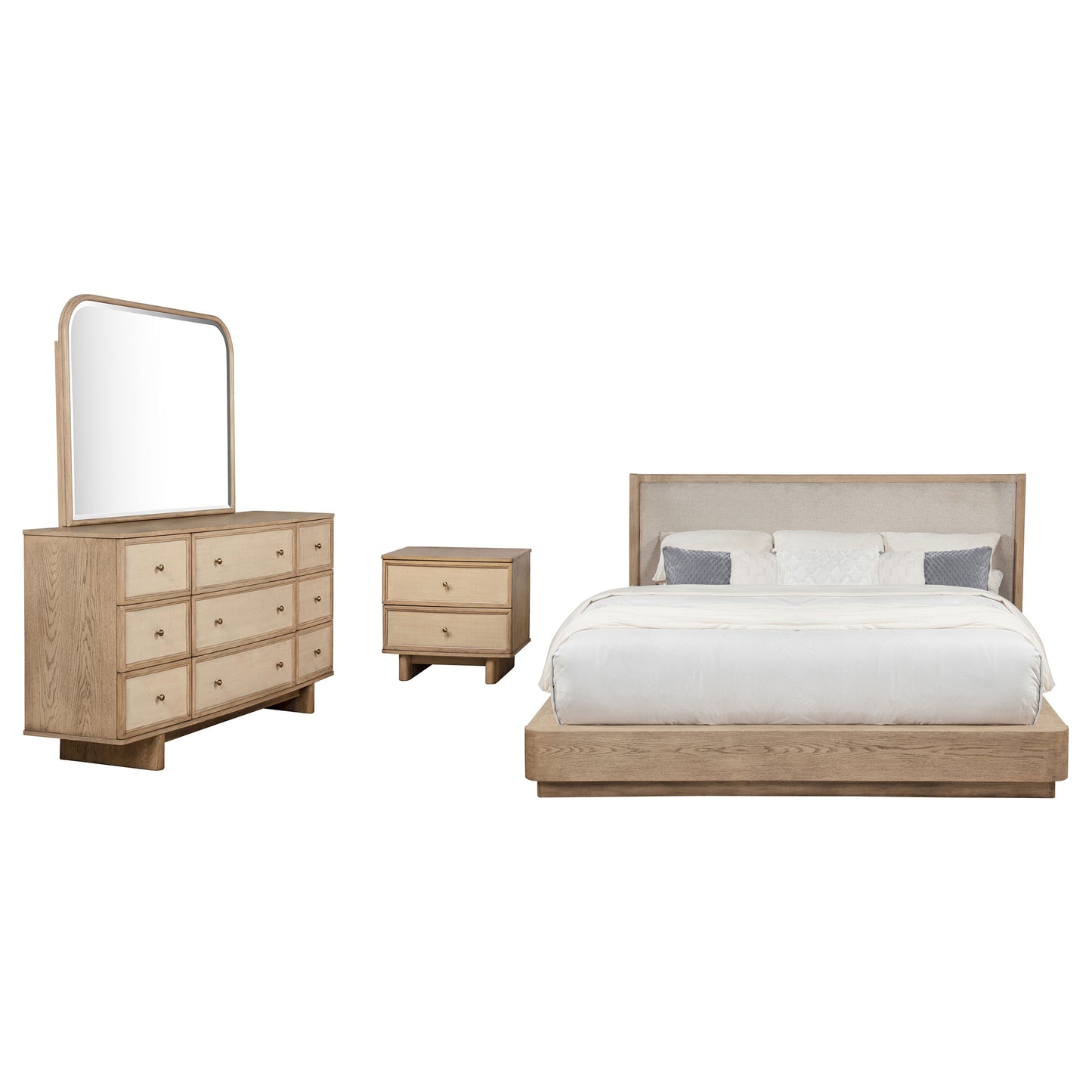 Kailani 4-piece California King Bedroom Set Beige Oak