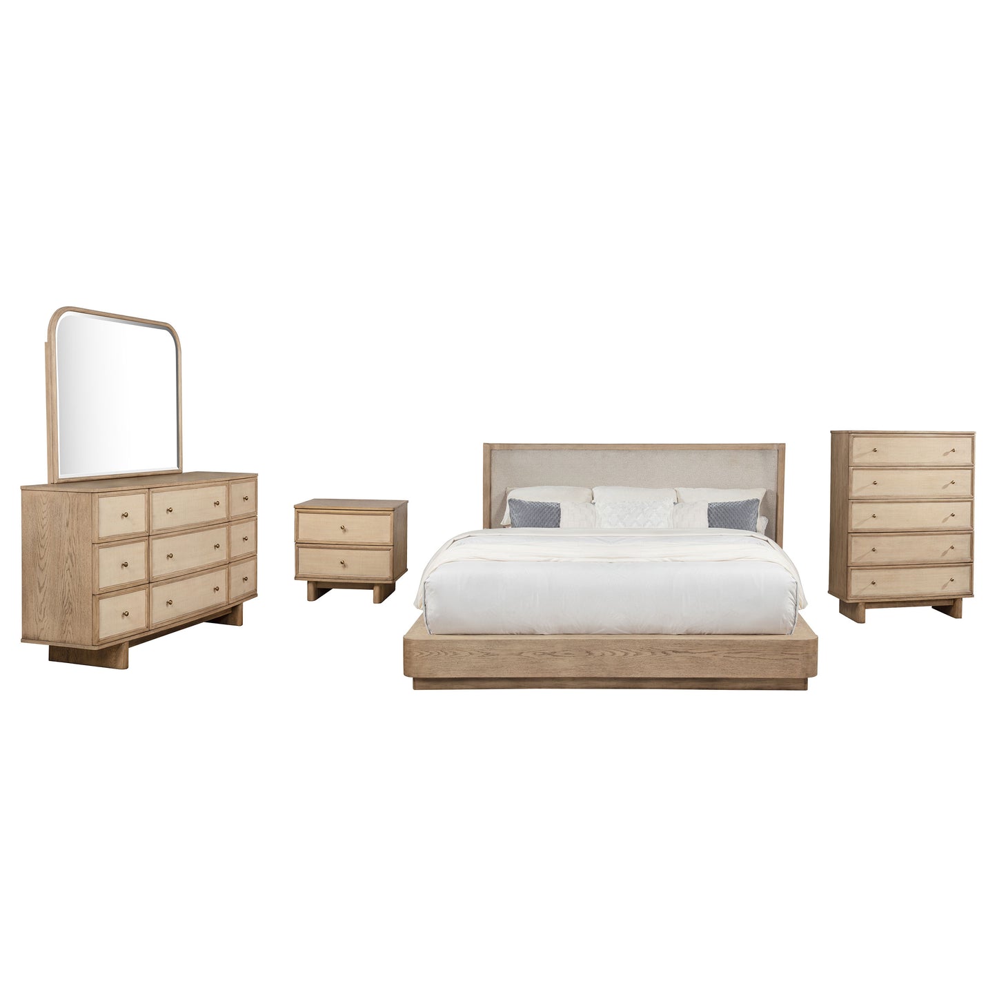 Kailani 5-piece California King Bedroom Set Beige Oak