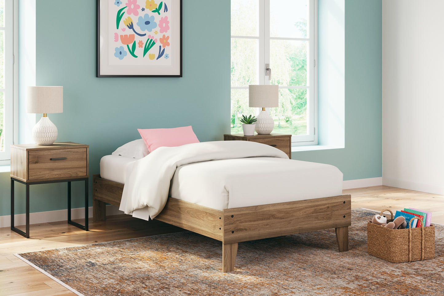 Ashley Express - Deanlow Twin Platform Bed with Dresser and 2 Nightstands