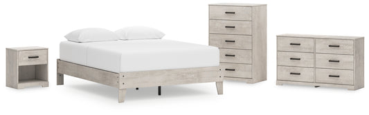 Ashley Express - Shawburn Queen Platform Bed with Dresser, Chest and Nightstand