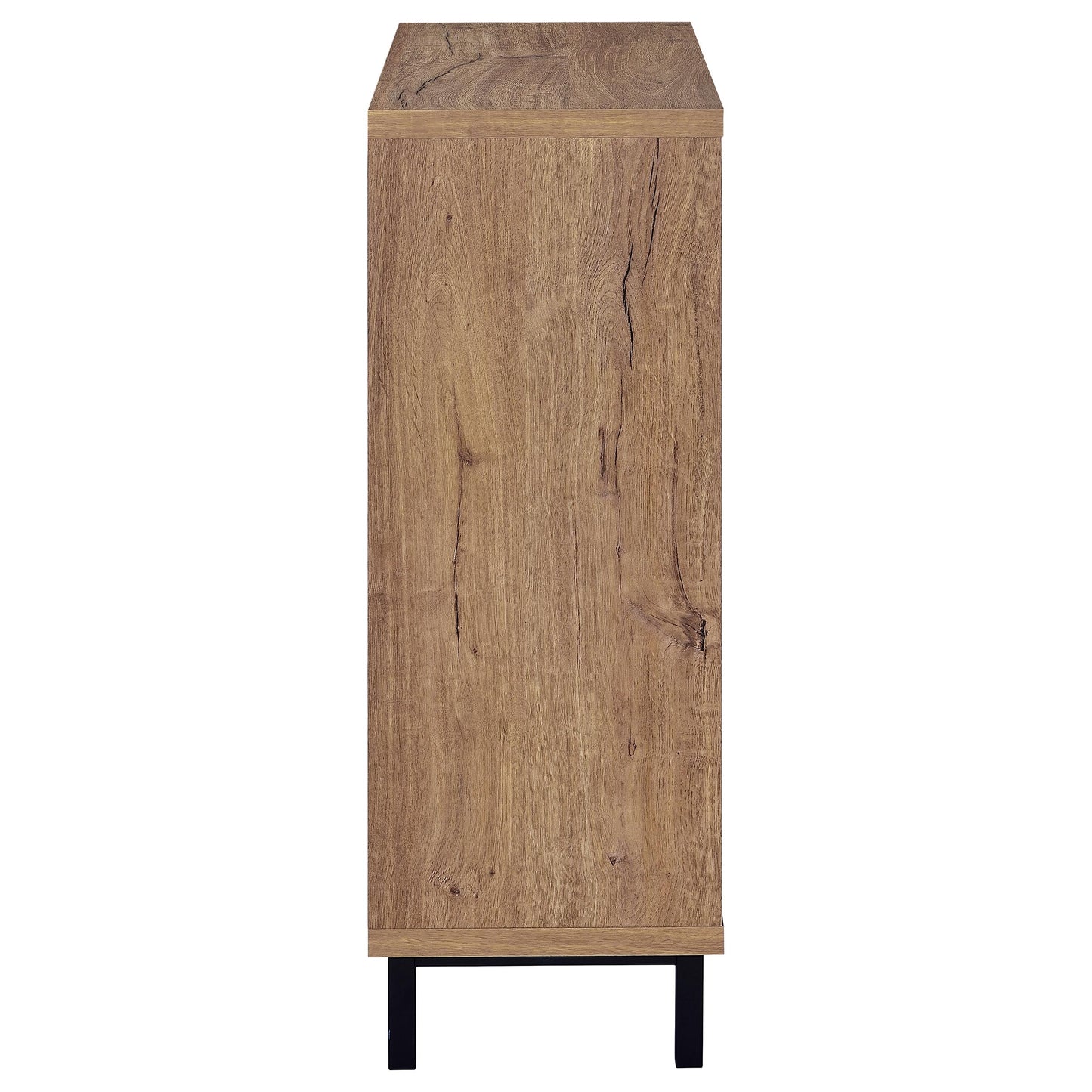 Teller 11-shelf Engineered Wood Shoe Cabinet Natural Oak