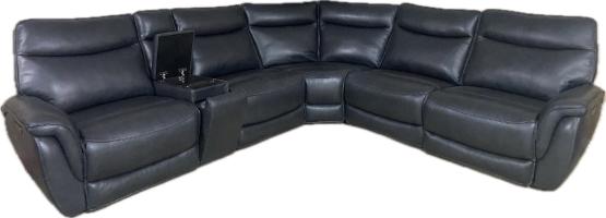 Leather 6 Pc Sectional